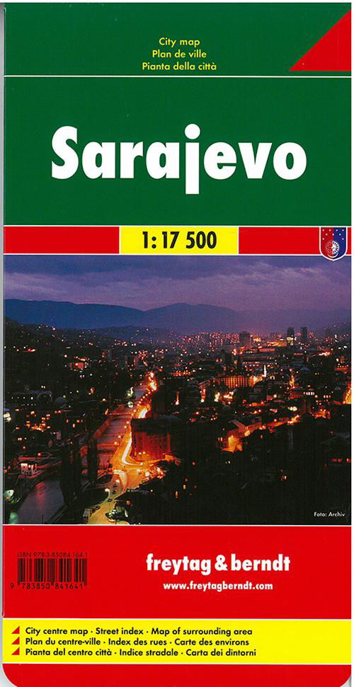 Sarajevo Map 1:17.500 - Freytag & Berndt - Kirjat - Freytag-Berndt - 9783850841641 - sunnuntai 1. helmikuuta 2015