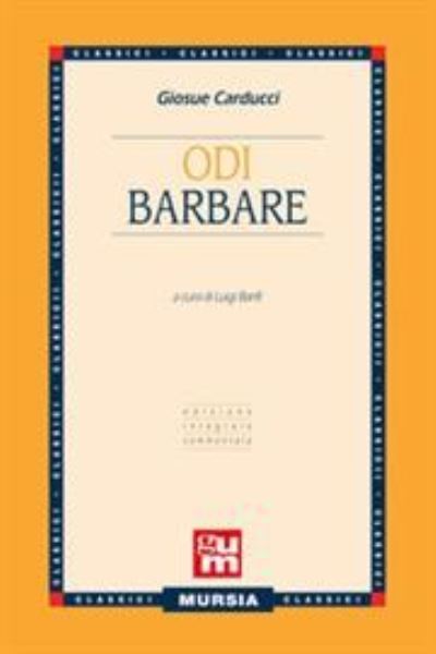 Cover for Giosue Carducci · Odi barbare (MERCH) (2018)