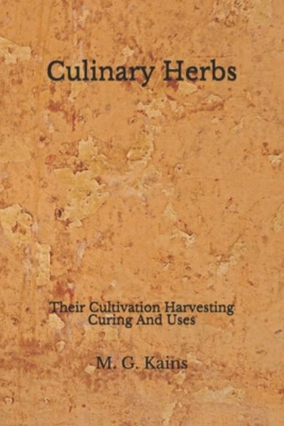 Cover for M G Kains · Culinary Herbs (Paperback Book) (2020)