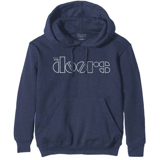 Cover for The Doors · The Doors Unisex Pullover Hoodie: Logo (Navy Blue) (Hoodie)