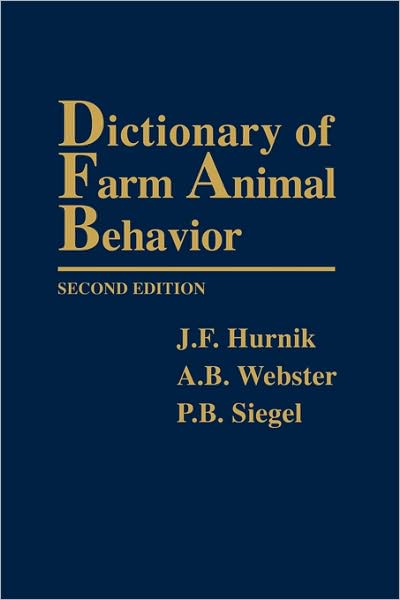 Cover for J. F. Hurnik · Dictionary of Farm Animal Behavior (Paperback Book) (1999)