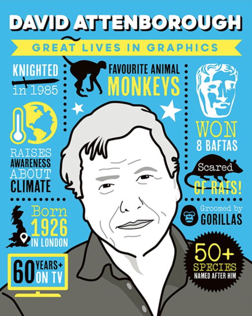 Cover for Great Lives in Graphics: David Attenborough - Great Lives in Graphics (Hardcover Book) (2024)