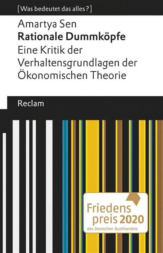 Cover for Sen · Rationale Dummköpfe. Eine Kritik de (Book)