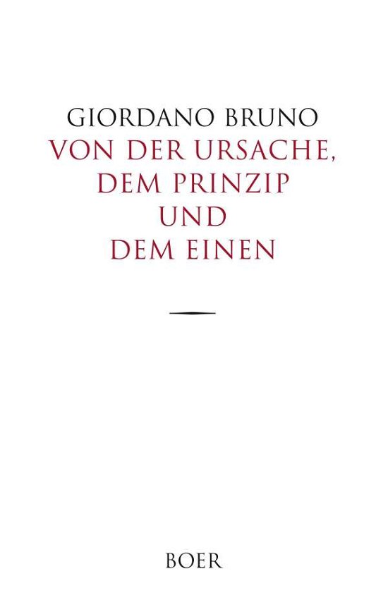Cover for Bruno · Von der Ursache, dem Prinzip und (Book)