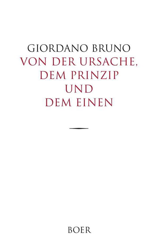 Cover for Bruno · Von der Ursache, dem Prinzip und (Book)