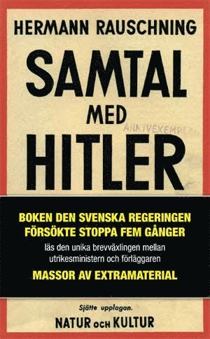 Cover for Hermann Rauschning · Samtal med Hitler (Paperback Book) (2009)