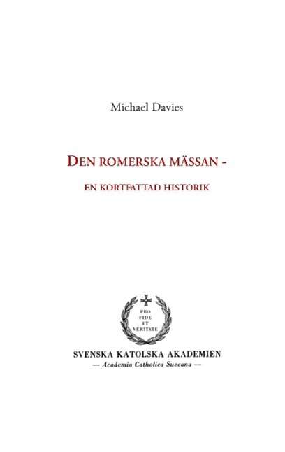 Cover for Michael Davies · Den Romerska Massan (Paperback Book) (2015)