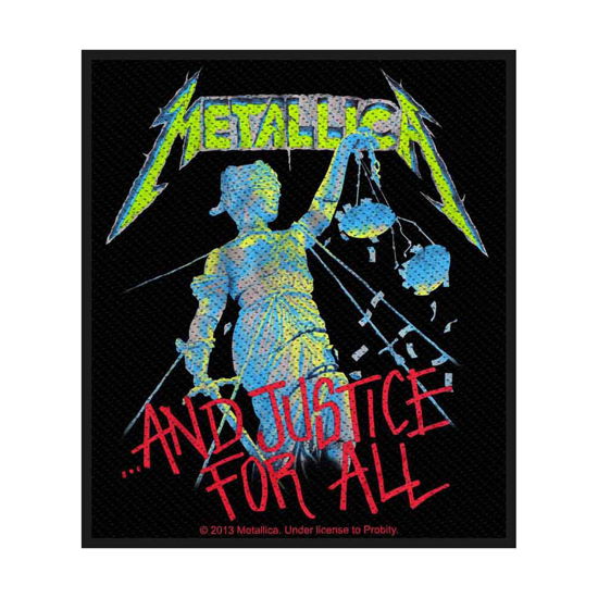 Metallica Standard Woven Patch: And Justice for All - Metallica - Gadżety - PHD - 5055339746643 - 19 sierpnia 2019