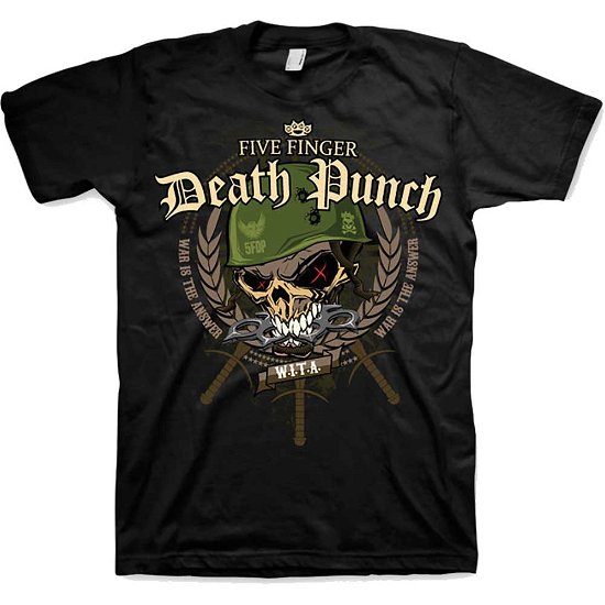 Five Finger Death Punch Unisex T-Shirt: War Head - Five Finger Death Punch - Marchandise -  - 5056170636643 - 
