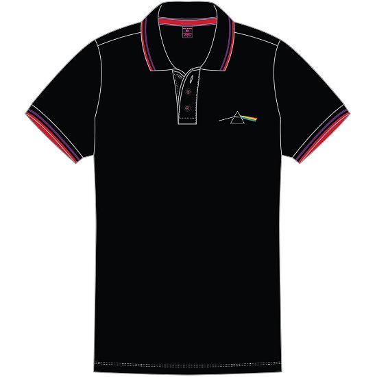 Cover for Pink Floyd · Pink Floyd Unisex Polo Shirt: Dark Side of the Moon Prism (CLOTHES) [size S] [Black - Unisex edition]