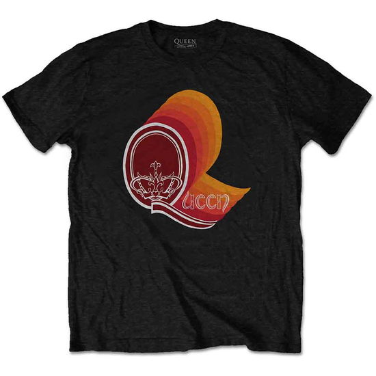 Queen Unisex T-Shirt: Retro Logo (Black) - Queen - Produtos - - 5056368637643 - 10 de setembro de 2020