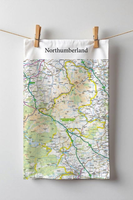 Cover for OS Map Tea-towel - Northumberland National Park (MERCH) (2025)