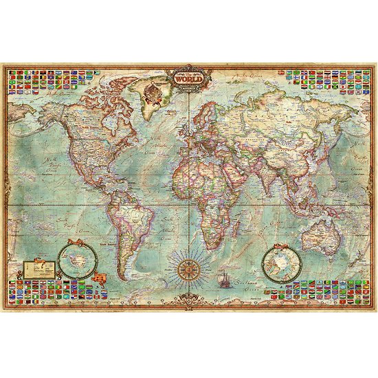 Miniature Map of the World 1000 T. - Educa - Produtos - EDUCA - 8412668167643 - 31 de janeiro de 2020