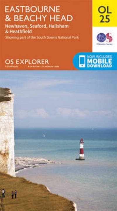 Cover for Ordnance Survey · Eastbourne &amp; Beachy Head, Newhaven, Seaford, Hailsham &amp; Heathfield - OS Explorer Map (Map) [May 2015 edition] (2015)
