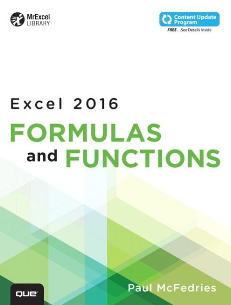 Cover for Paul McFedries · Excel 2016 Formulas and Functions (includes Content Update Program) (Paperback Book) (2015)