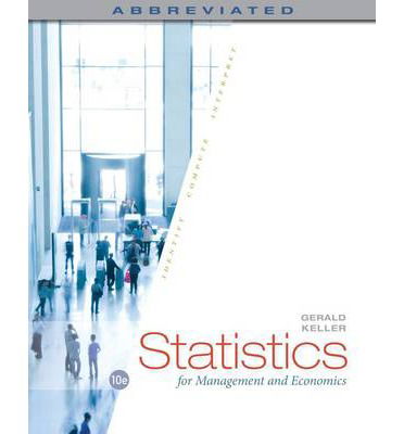 Cover for Keller, Gerald (Wilfrid Laurier University) · Statistics for Management and Economics, Abbreviated (Hardcover Book) (2015)