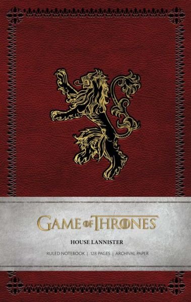 Game of Thrones: House Lannister Ruled Notebook - Ruled Notebook - Insight Editions - Kirjat - Insight Editions - 9781683836643 - tiistai 12. maaliskuuta 2019