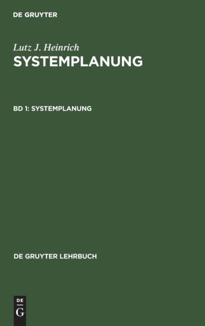 Cover for Lutz J Heinrich · Systemplanung (Inbunden Bok) (1976)
