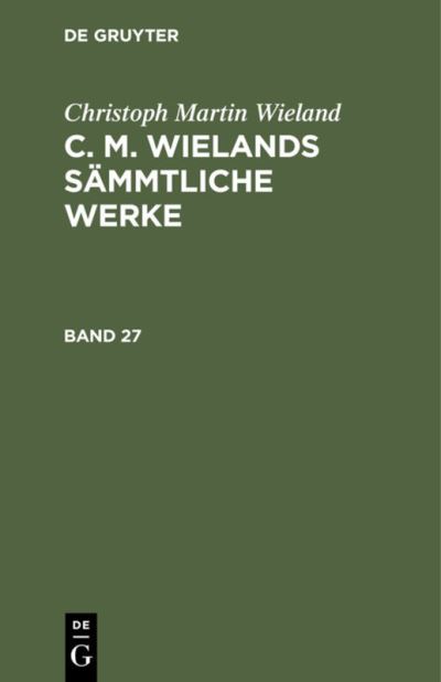 Cover for Christoph Martin Wieland (N/A) (1901)