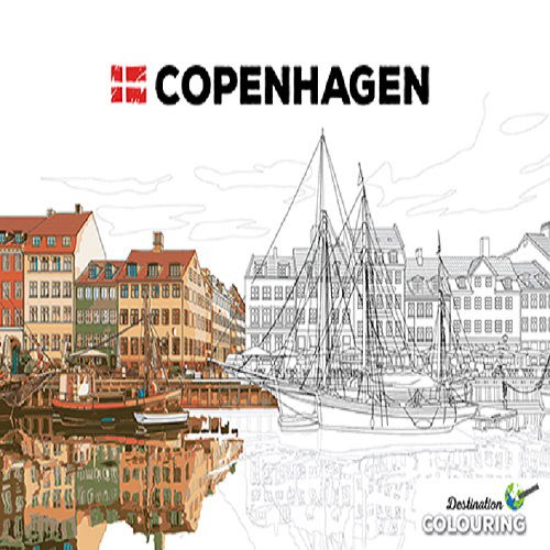 Cover for Destination Colouring: Colouring Copenhagen (Paperback Bog) [1. udgave] (2017)