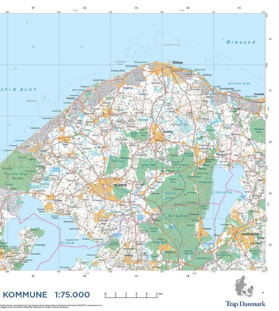 Trap Danmark: Kort over Gribskov Kommune - Trap Danmark - Bøger - Trap Danmark - 9788771811643 - 13. november 2018