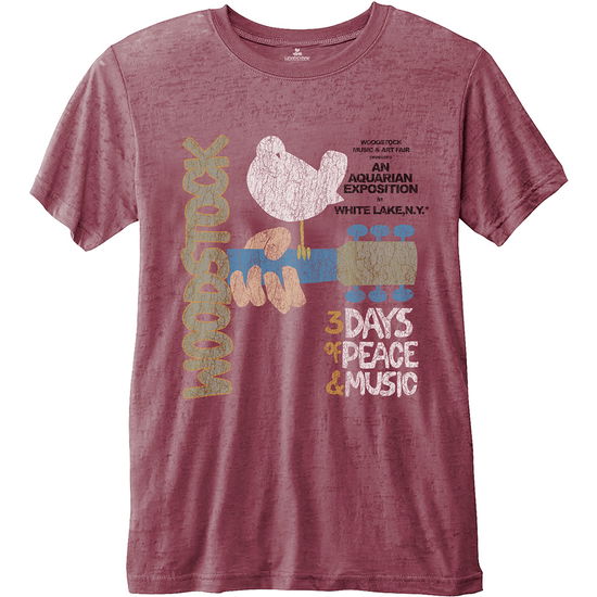 Cover for Woodstock · WOODSTOCK - T-Shirt RWC - Classic Vintage Poster ( (Zabawki) [size XXL] [Red,Blue - Unisex edition]