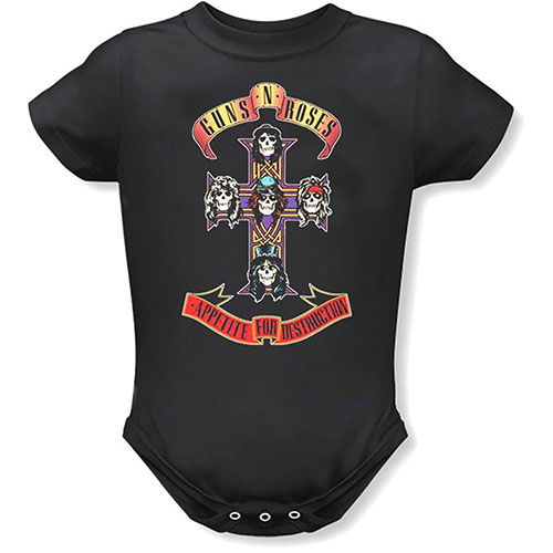 Cover for Guns N Roses · Guns N' Roses Kids Baby Grow: Child O' Mine Rose (6-9 Months) (TØJ) [size 6-12mths] [Black - Kids edition]