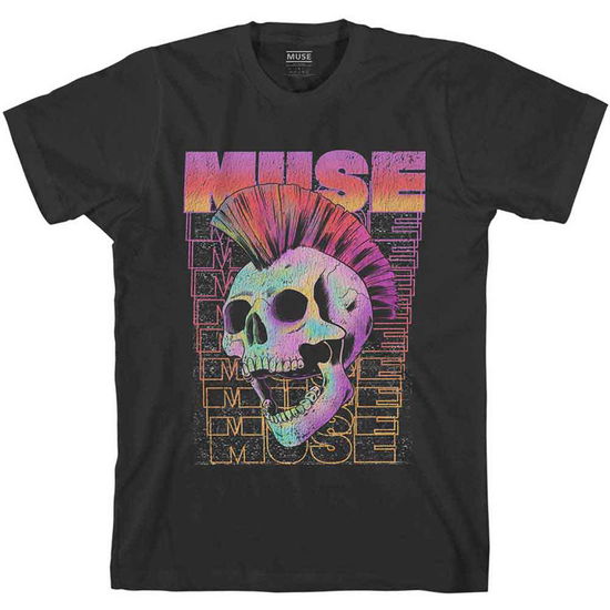 Muse Unisex T-Shirt: Mowhawk Skull - Muse - Marchandise -  - 5056561028644 - 