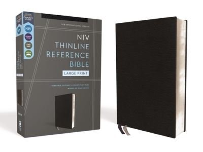 Cover for Zondervan Publishing Company · NIV, Thinline Reference Bible, Large Print, European Bonded Leather, Black, Red Letter, Comfort Print (Bog) (2023)