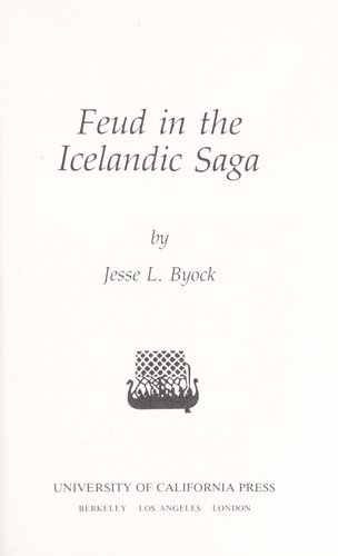Cover for Jesse L. Byock · Feud in the Icelandic saga (Book) (1983)