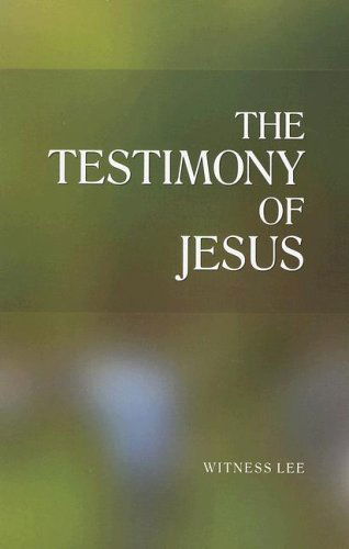 Cover for Witness Lee · Testimony of Jesus, the (Paperback Book) (2005)