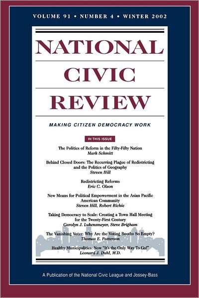 Cover for Ncr · National Civic Review V91 (Jb Journal Number 4 Winter 2002) - J-b Ncr Single Issue National Civic Review (Paperback Book) (2003)