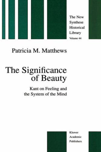 Cover for P.M. Matthews · The Significance of Beauty: Kant on Feeling and the System of the Mind - The New Synthese Historical Library (Hardcover Book) [1997 edition] (1997)
