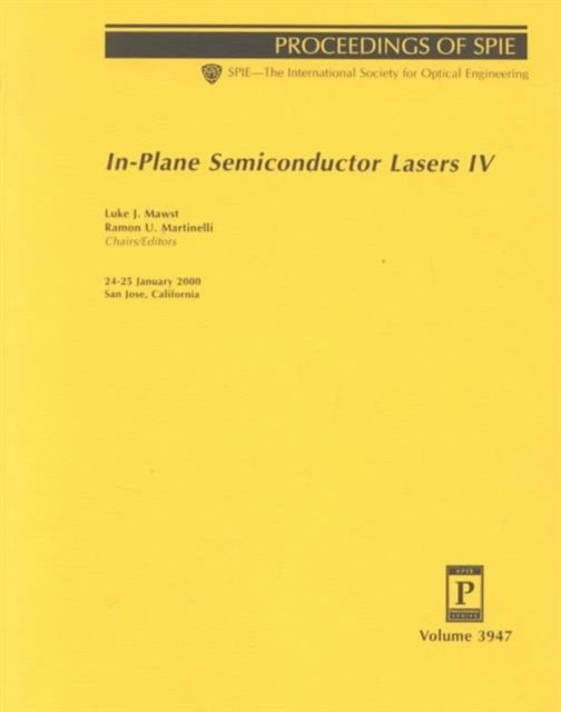 Cover for Martinelli · In-Plane Semiconductor Lasers 4: 3947 (Proceedings of Spie--the International Society for Optical Engineering, V. 3947.) (Paperback Bog) (2000)