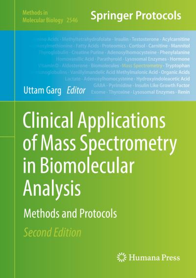 Cover for Uttam Garg · Clinical Applications of Mass Spectrometry in Biomolecular Analysis: Methods and Protocols - Methods in Molecular Biology (Hardcover Book) [Second Edition 2022 edition] (2022)