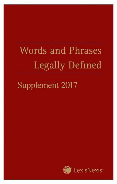 Cover for David Hay · Words and Phrases Legally Defined 2017 Supplement (Paperback Book) (2017)