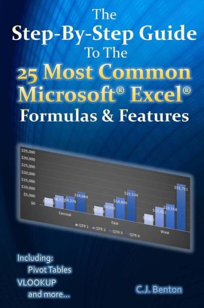 Cover for C J Benton · The Step-by-step Guide to the 25 Most Common Microsoft Excel Formulas &amp; Features (Paperback Book) (2015)