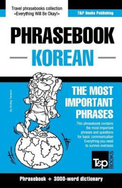 Cover for Andrey Taranov · English-Korean phrasebook and 3000-word topical vocabulary - American English Collection (Paperback Book) (2016)