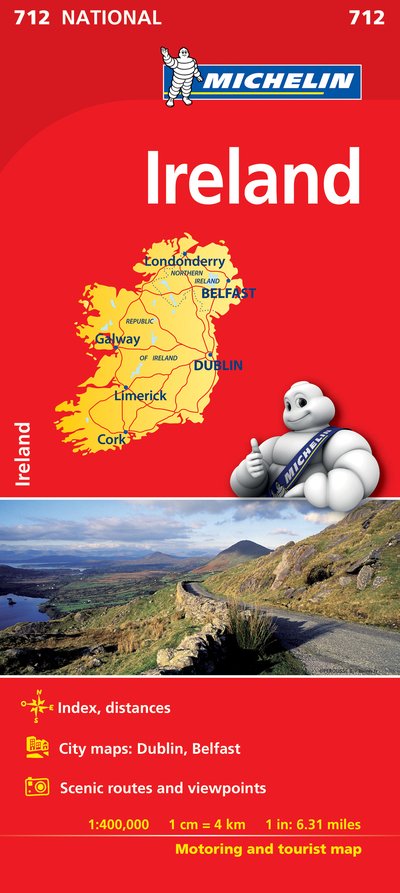 Michelin National Maps: Ireland - Michelin - Livres - Michelin - 9782067227644 - 1 mai 2020