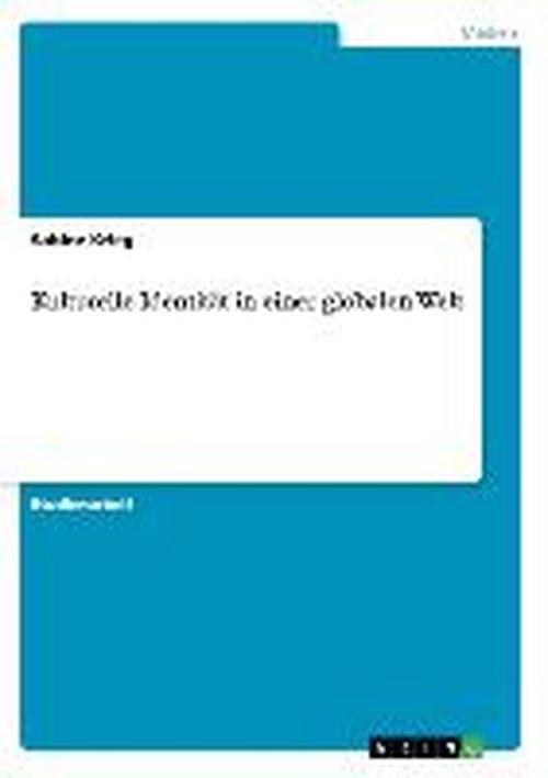 Cover for Krieg · Kulturelle Identität in einer glo (Book) [German edition] (2013)