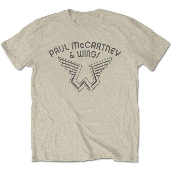 Cover for Paul McCartney · Paul McCartney Unisex T-Shirt: Wings Logo (Natural) (T-shirt)