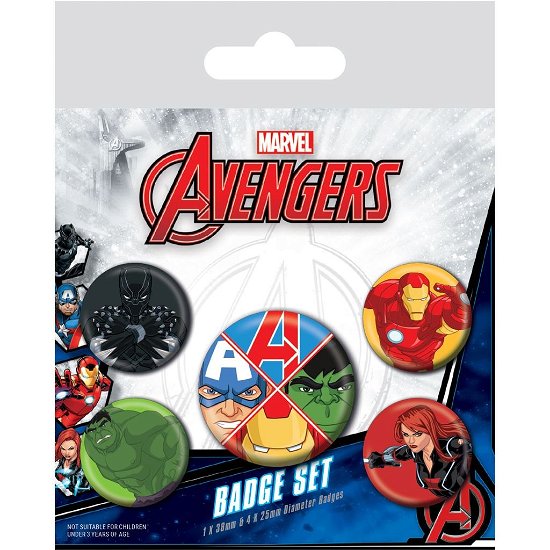 Cover for Marvel: Pyramid · Marvel Ansteck-Buttons 5er-Pack Avengers Assemble (Spielzeug) (2023)