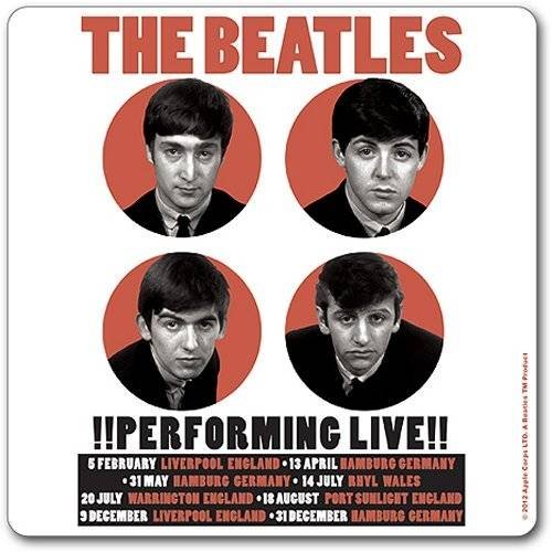 The Beatles Single Cork Coaster: 1962 Performing Live - The Beatles - Merchandise - Apple Corps - Accessories - 5055295332645 - 