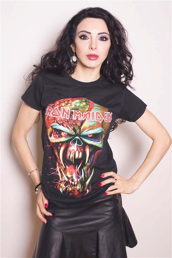 Iron Maiden Ladies T-Shirt: Final Frontier (Skinny Fit) - Iron Maiden - Produtos - Global - Apparel - 5055295345645 - 
