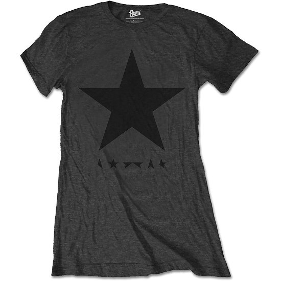 David Bowie Ladies Premium Tee: Blackstar (on Grey) - David Bowie - Merchandise - ROFF - 5055979931645 - April 7, 2016