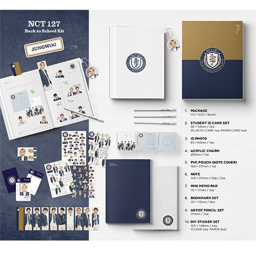 2021 NCT 127 Back to School Kit (JUNGWOO Ver.) - Nct127 - Merchandise - SM ENT. - 8809718448645 - 