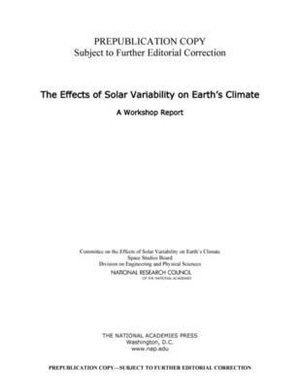 Cover for National Research Council · The Effects of Solar Variability on Earth's Climate: A Workshop Report (Pocketbok) (2012)