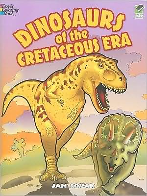 Cover for Jan Sovak · Dinosaurs of the Cretaceous Era - Dover Nature Coloring Book (Paperback Book) [Green edition] (2009)