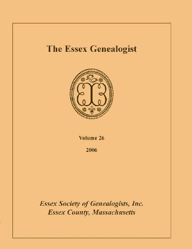 Cover for Inc Essex Society of Genealogist · The Essex Genealogist, Volume 26, 2006 (Paperback Book) (2013)