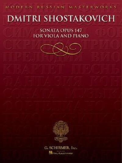 Cover for Dmitri Shostakovich · Sonata, Op. 147 (Taschenbuch) (1986)